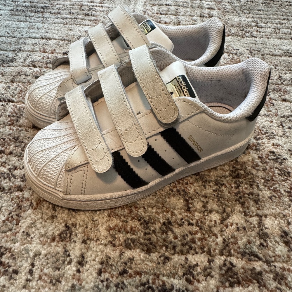 Adidas Kids White Superstar Sneakers